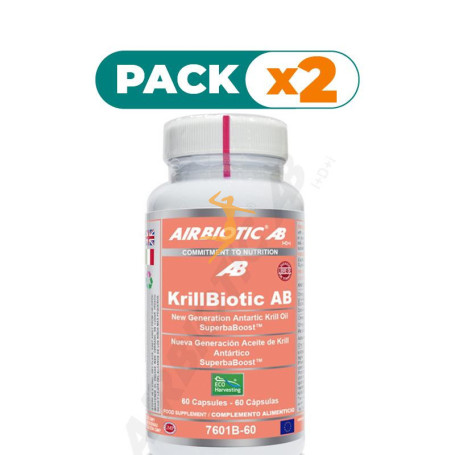 Pack 2x KRILLBIOTIC AB 590Mg. ECOHARVESTING 60 CÁPSULAS AIRBIOTIC