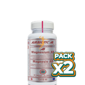 Pack 2x MAGNESIO AB 150Mg. 60 CÁPSULAS AIRBIOTIC
