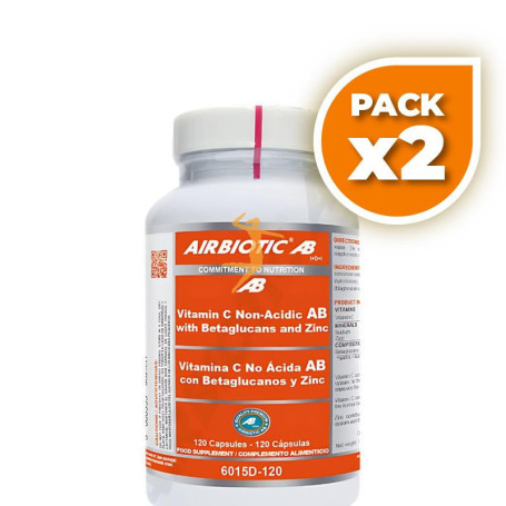 Pack 2x VIT C NO ACIDA AB 120 CÁPSULAS AIRBIOTIC