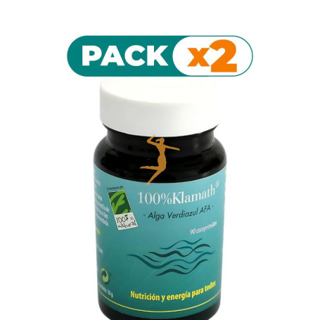 Pack 2x ALGA KLAMATH 90 COMPRIMIDOS 100% NATURAL