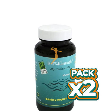 Pack 2x ALGA KLAMATH 180 COMPRIMIDOS 100% NATURAL