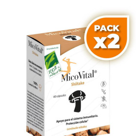 Pack 2x MICOVITAL SHIITAKE 60 CÁPSULAS 100% NATURAL