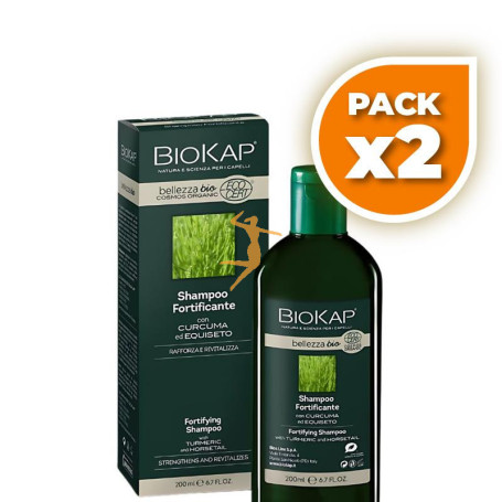 Pack 2x CHAMPU BIO FORTIFYING (FORTIFICANTE) COSMOS ECOCERT 200ML BIOKAP