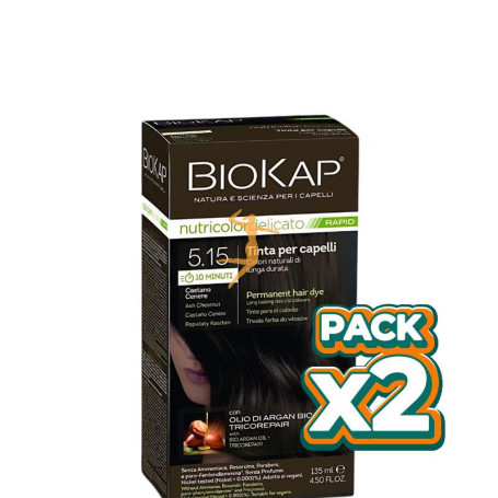 Pack 2x RAPID DELICATO 5.15 CASTAÑO CENIZA 135 ML BIOKAP