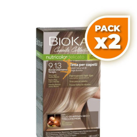 Pack 2x DELICATO 9.13 RUBIO VAINILLA MUY CLARO ED. LIMITADA 140ML BIOKAP