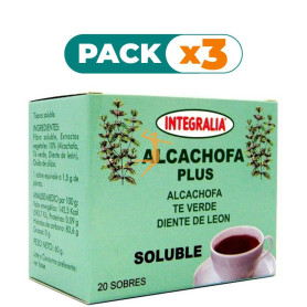 Pack 3x ALCACHOFA PLUS SOLUBLE 20 SOBRES INTEGRALIA