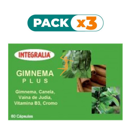 Pack 3x GIMNEMA PLUS 60 CÁPSULAS INTEGRALIA