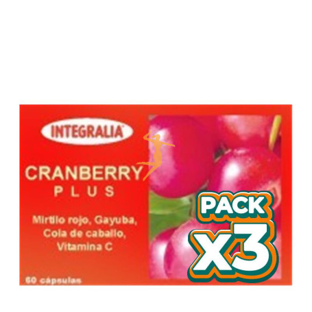 Pack 3x CRANBERRY PLUS 60 CÁPSULAS INTEGRALIA