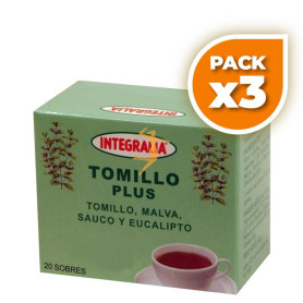 Pack 3x TOMILLO PLUS SOLUBLE 20 SOBRES INTEGRALIA