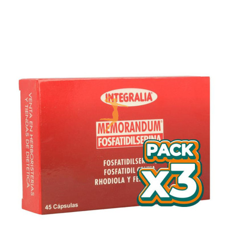 Pack 3x MEMORANDUM FOSFATIDILSERINA 45 CAPSULAS INTEGRALIA