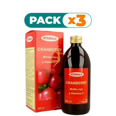 Pack 3x CRANBERRY JARABE 500 ML INTEGRALIA