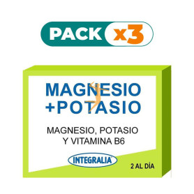 Pack 3x MAGNESIO + POTASIO INTEGRALIA