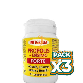 Pack 3x PROPOLIS CON ERISIMO FORTE 30 COMPRIMIDOS INTEGRALIA