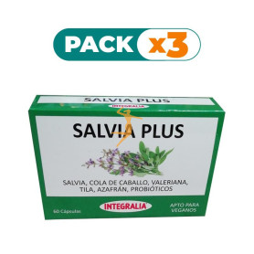 Pack 3x SALVIA PLUS 60 CÁPSULAS INTEGRALIA
