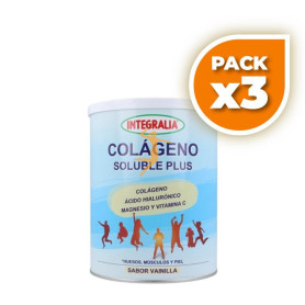 Pack 3x COLAGENO SOLUBLE PLUS SABOR VAINILLA INTEGRALIA