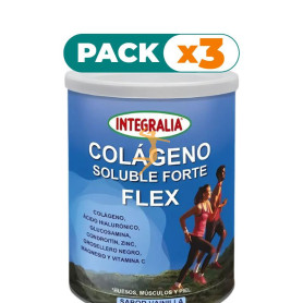 Pack 3x COLAGENO FORTE FLEX VAINILLA 300G INTEGRALIA