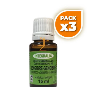 Pack 3x ACEITE ESENCIAL DE JENGIBRE ECO 15ML INTEGRALIA