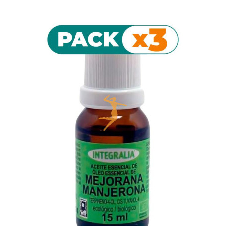 Pack 3x ACEITE ESENCIAL DE MEJORANA ECO 15ML INTEGRALIA