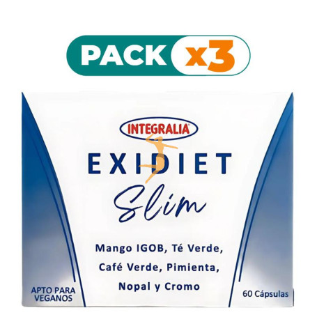 Pack 3x EXIDIET SLIM 60 CÁPSULAS INTEGRALIA