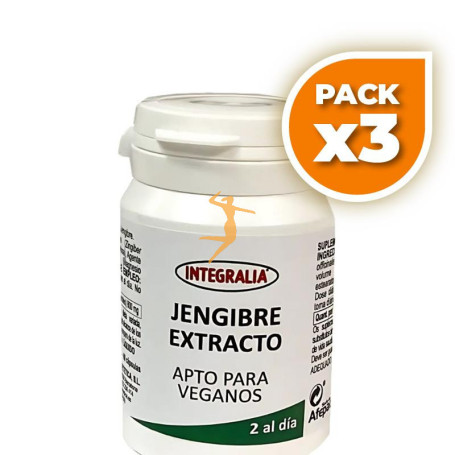 Pack 3x EXTRACTO DE JENGIBRE 60 CÁPSULAS INTEGRALIA