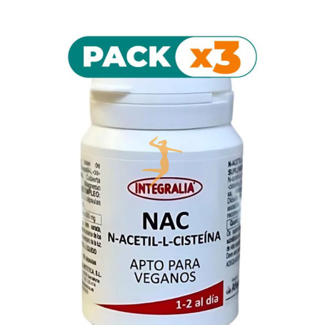 Pack 3x NAC N-ACETIL-L-CISTEÍNA 60 CÁPSULAS INTEGRALIA