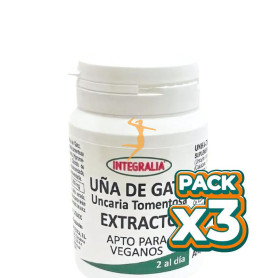 Pack 3x EXTRACTO DE UÑA DE GATO 60 CÁPSULAS INTEGRALIA