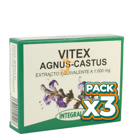 Pack 3x VITEX AGNUS CASTUS 30 CÁPSULAS INTEGRALIA