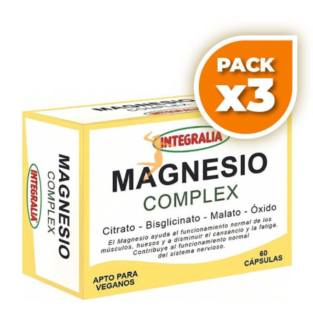Pack 3x MAGNESIO COMPLEX 60 CÁPSULAS INTEGRALIA