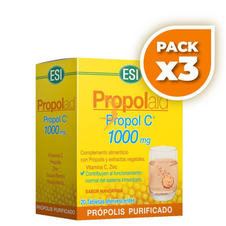 Pack 3x PROPOL C 1000 20 TABLETAS ESI