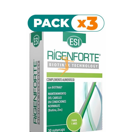 Pack 3x RIGENFORTE COMPLEMENTO CABELLO 30 CÁPSULAS TREPAT DIET - ESI