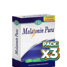 Pack 3x MELATONINA PURA 1Mg. 120 MICROTABLETAS TREPAT DIET - ESI
