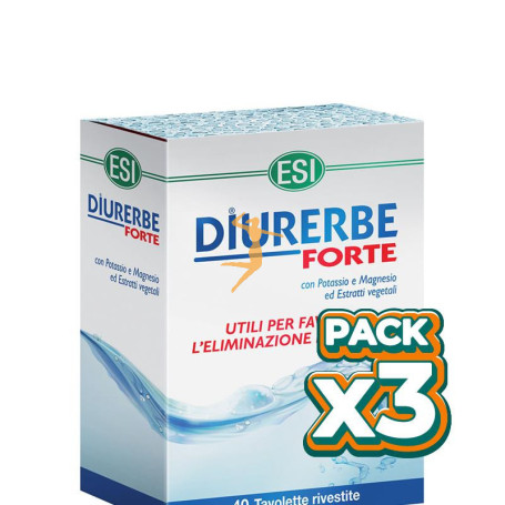 Pack 3x DIURERBE FORTE 40 TABLETAS TREPAT DIET - ESI