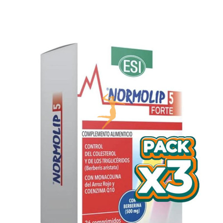Pack 3x NORMOLIP 5 FORTE 36 CAPSULAS ESI