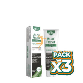 Pack 3x ALOEFRESH GEL BLANQUEADOR CON CARBON 100Ml ESI