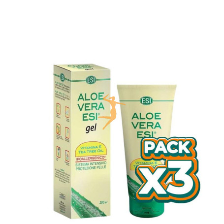 Pack 3x ALOE VERA GEL CON ARBOL DE TE 200Ml ESI