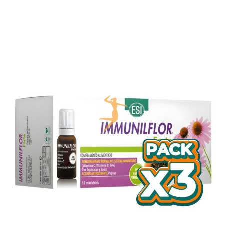 Pack 3x IMMUNILFLOR FORTE MINI DRINK 12 VIALES ESI