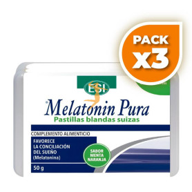 Pack 3x MELATONIN PURA 1MG PASTILLAS BLANDAS SUIZAS 50G ESI