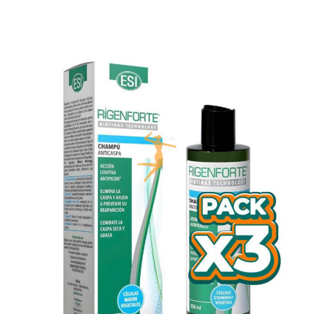 Pack 3x RIGENFORTE CHAMPÚ ANTICASPA 250ML ESI