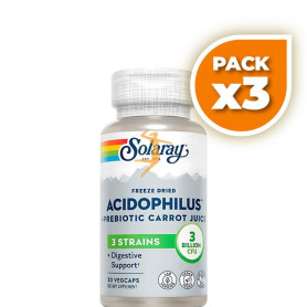 Pack 3x ACIDOPHILUS PLUS 30 CÁPSULAS SOLARAY
