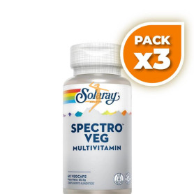 Pack 3x SPECTRO VEGETARIAN FORMULA MULTI-VITA-MIN 60 CÁPSULAS SOLARAY