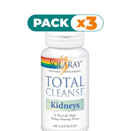 Pack 3x TOTAL CLEANSE KIDNEYS 60 CÁPSULAS SOLARAY