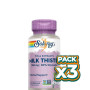 Pack 3x MILK THISTLE 30 CÁPSULAS VEGETALES SOLARAY