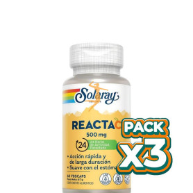 Pack 3x REACTA C TM 500Mg. 60 CÁPSULAS VEGETALES SOLARAY