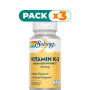 Pack 3x VITAMIN K2 (MENAQUINONE7) 30 CÁPSULAS VEGETALES SOLARAY