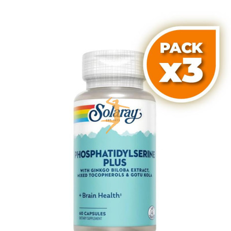 Pack 3x PHOSPHATIDYLSERINE PLUS 60 CÁPSULAS SOLARAY