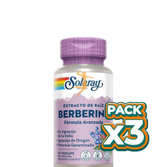 Pack 3x BERBERINE 60 CÁPSULAS VEGETALES SOLARAY