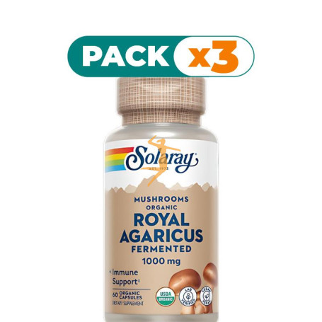 Pack 3x ROYAL AGARICUS 500Mg. 60 CÁPSULAS SOLARAY
