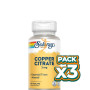 Pack 3x COBRE CITRATO 2Mg. 60 CÁPSULAS VEGETALES SOLARAY
