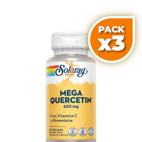 Pack 3x MEGA QUERCITIN 600Mg. 30 CÁPSULAS SOLARAY