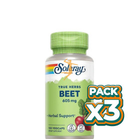 Pack 3x BEET ROOT 100 CÁPSULAS SOLARAY